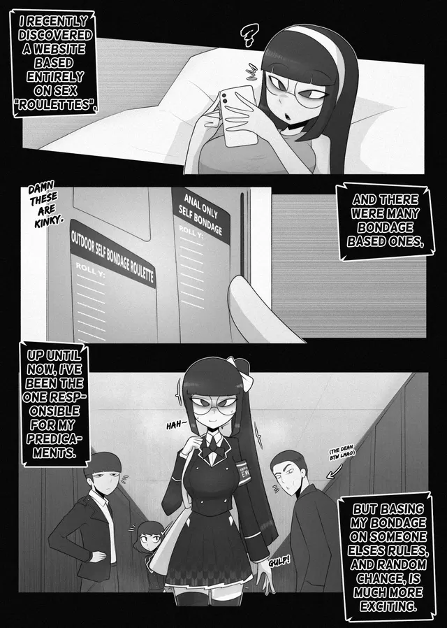 Nerd tries a public bondage roulette (OC)