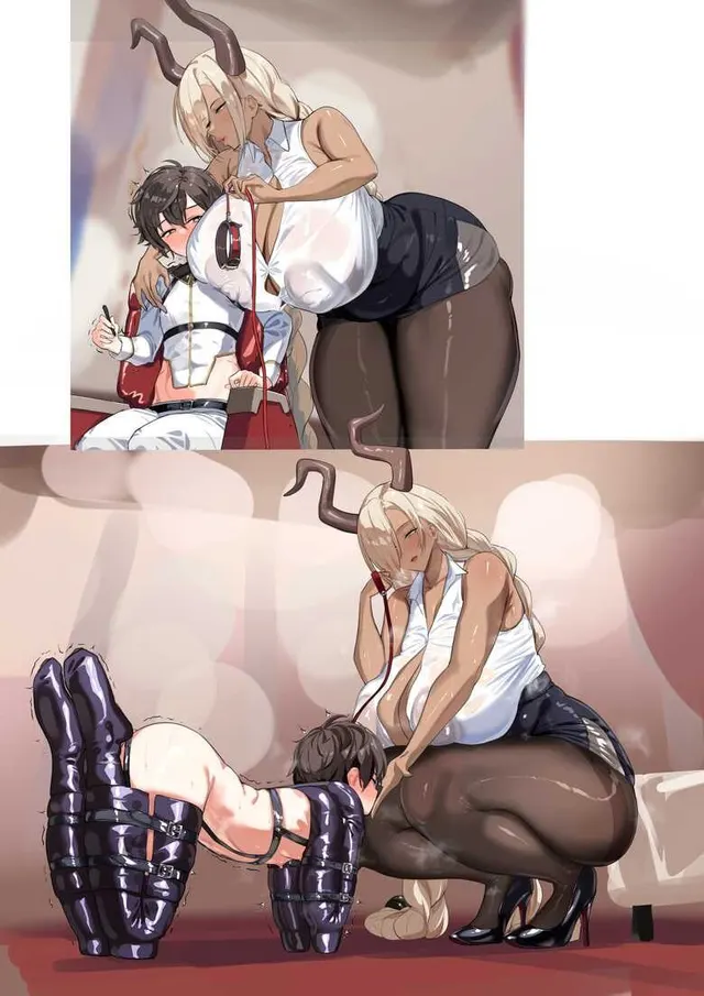 Shhh.. Yes yes you are strong and brave~ Now open your mouth wider and lift your ass higher~~ [Artist - Seitoedaha]