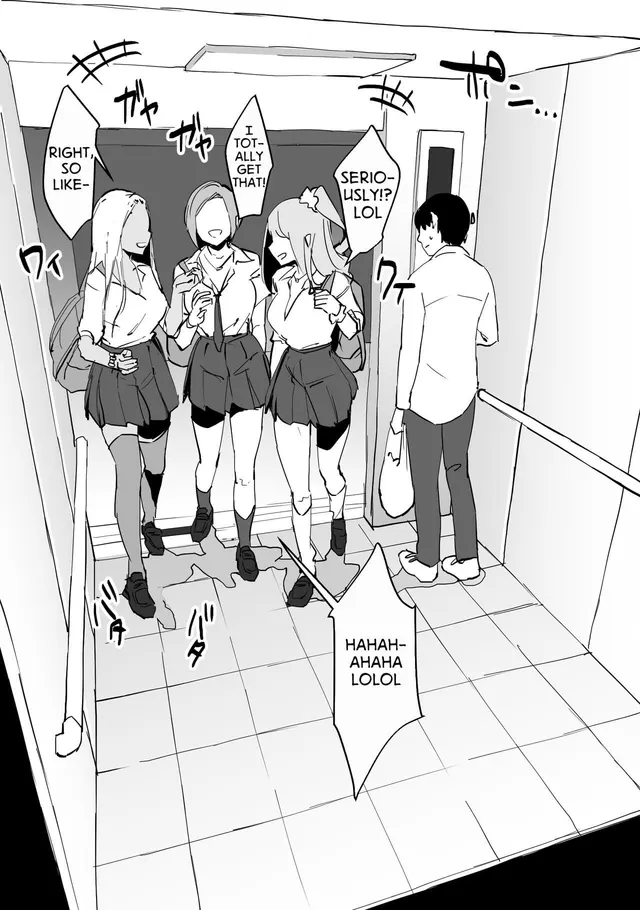 Trapped on the elevator with a bunch of girls 