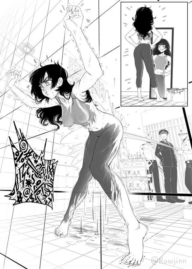 Two additional images of Sentenced to Nudity by Kusujinn