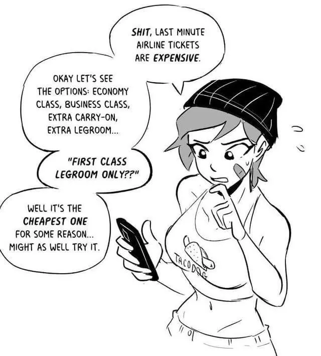 Whats the problem girl? Don’t like all the passengers staring at you?