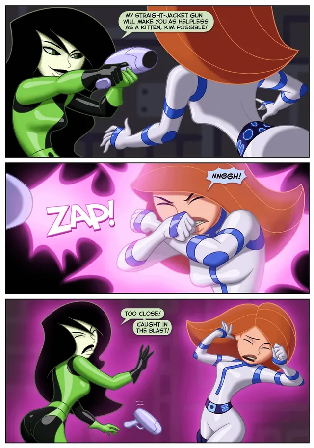 Kim and Shego vs straitjacket gun