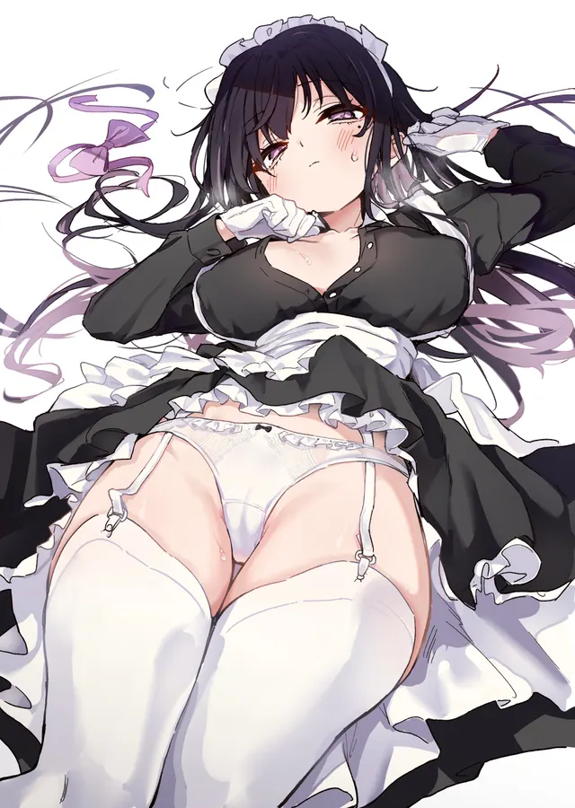 Maid waiting for it
