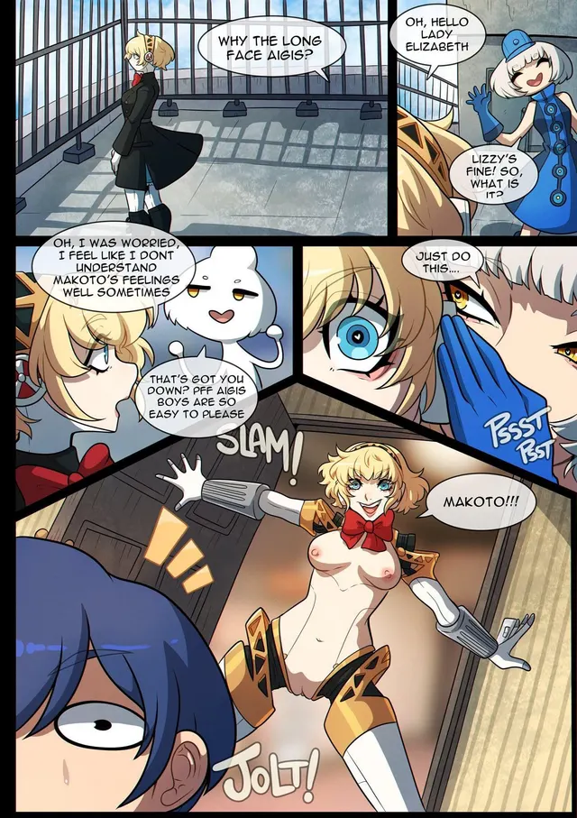 All of the public panels for Overheat [Aigis & Elizabeth] (Kinkymation)