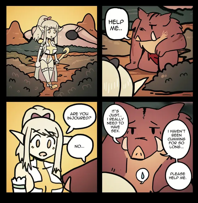 Priestess Hollie and the Boar (Wolfgang)