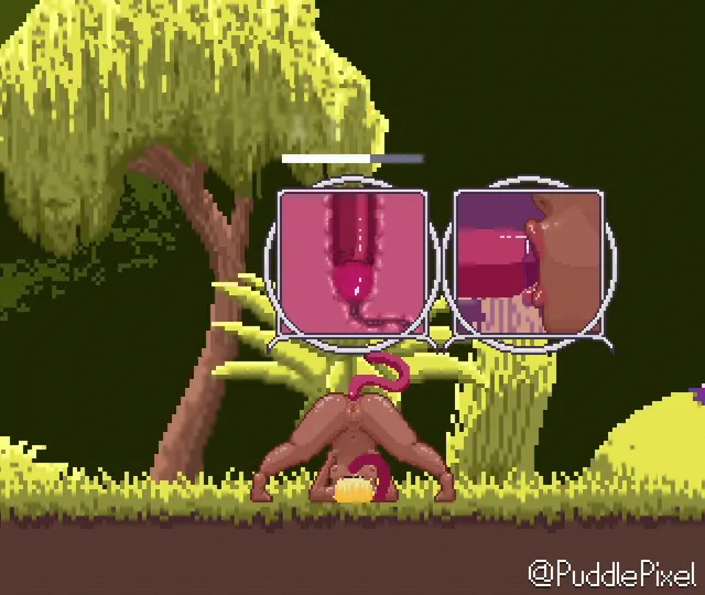 Moving bushes may contain horny red tentacles