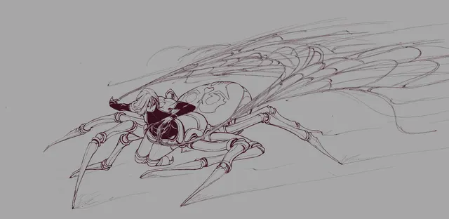 I drew this sketch of Rachnera-Arachnera ^^