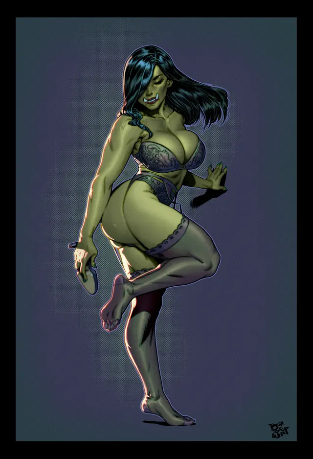 Orc Pinup, by BoxOfWant