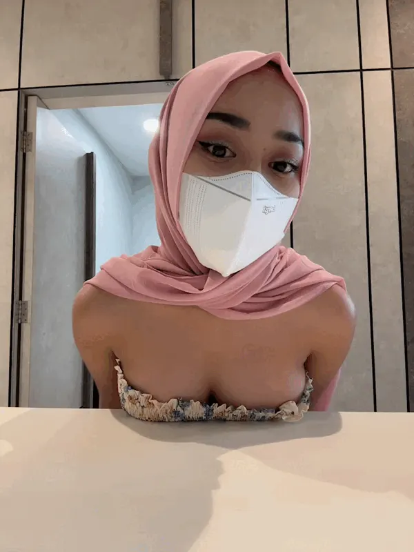 Two tits come out from my skirt