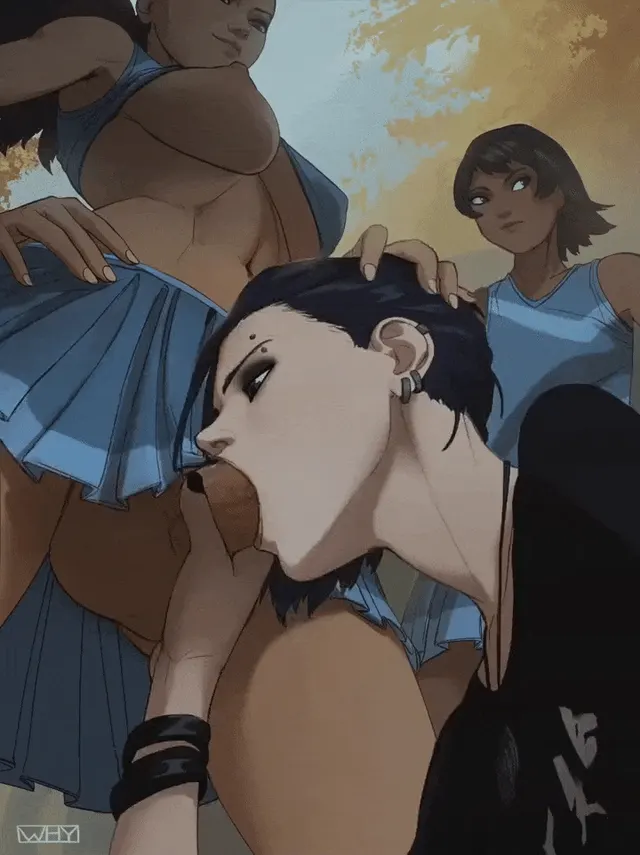 Goth girl loves to suck