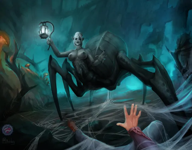 "I will never tire of playing with webbed men's desires". Awesome commission done by Motolog