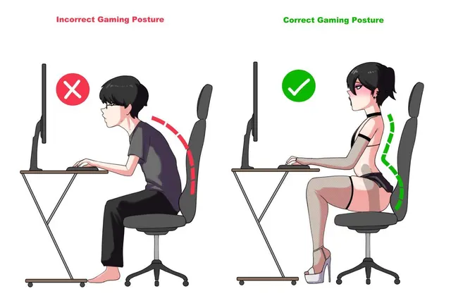 Correct gaming posture~