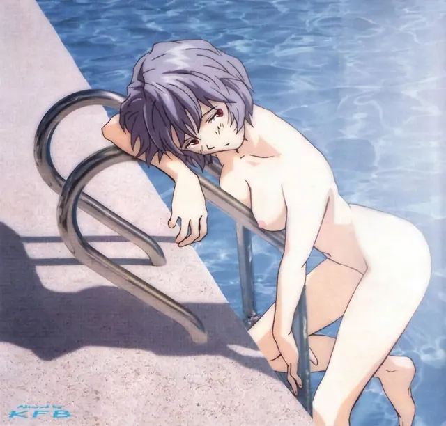 Rei climbing out of the pool [Neon Genesis Evangelion] (KFB)