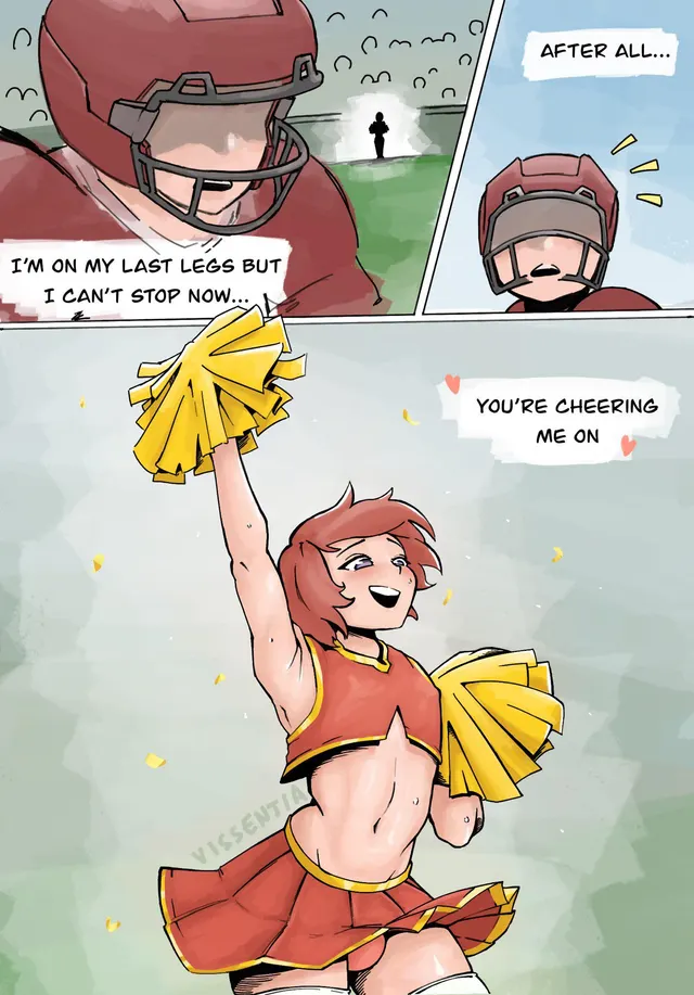 Femboy cheerleader cheers you on!!