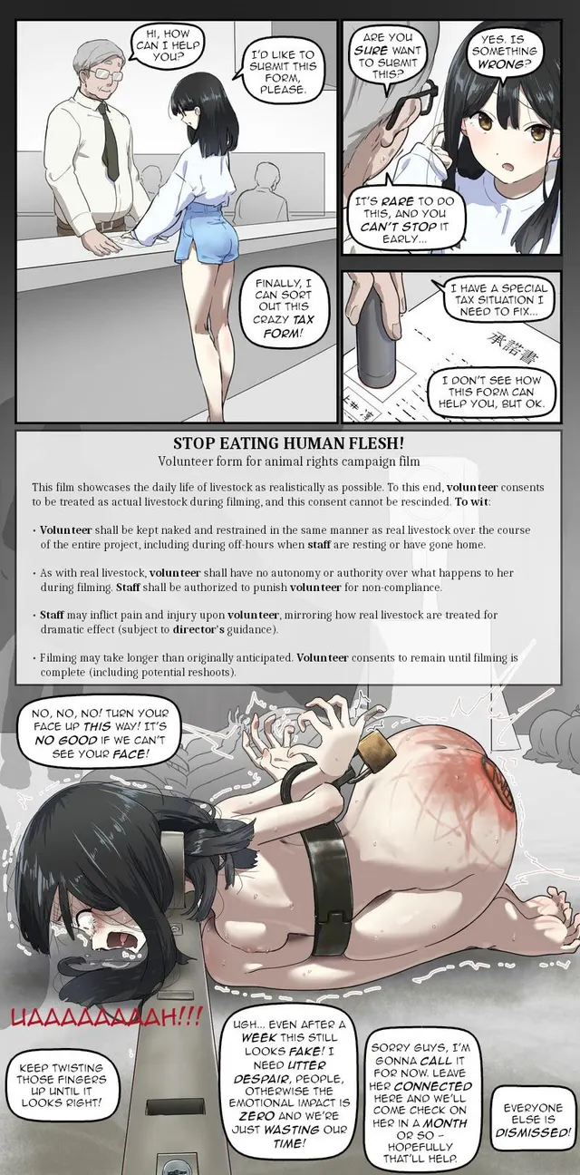 W- wait, I didn't realize I was signing the wrong thing! Please let me go!