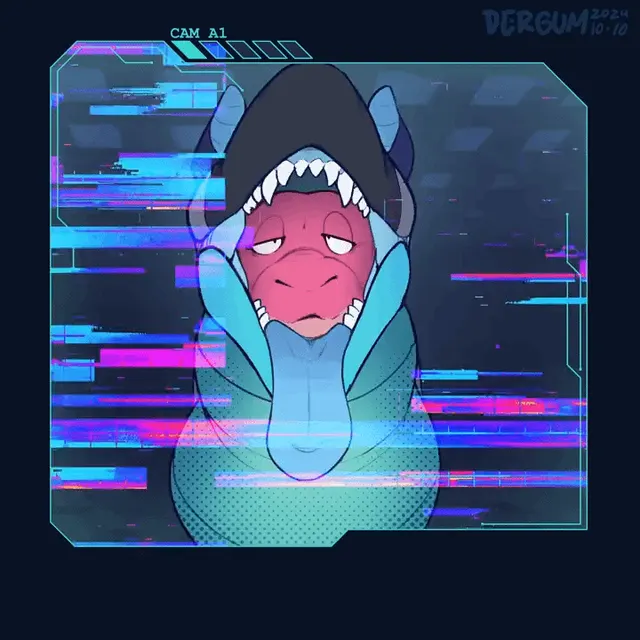 {GIF} Furry Vore Digestion animation (dergum)