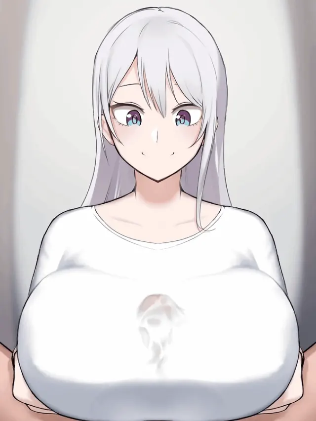 Reona giving a paizuri under her shirt