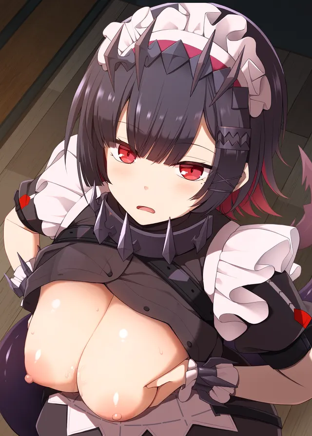 Ellen presenting her boobs 