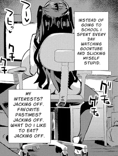 LF Mono Source: "Instead of going to school I spent every day watching goontube and slicking myself stupid." "My interests? Jacking off. Favorites pastimes? Jacking off. What do I like to eat? Jacking off."