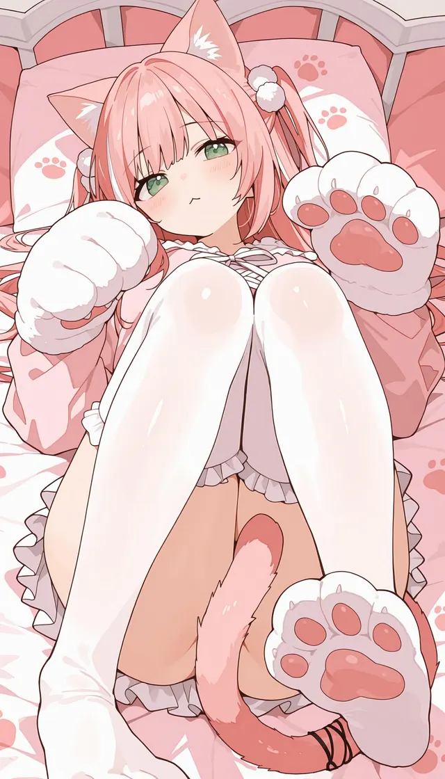 Pink fluff lazing around