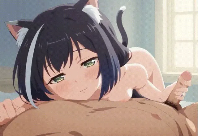 Catgirl Giving Handjob