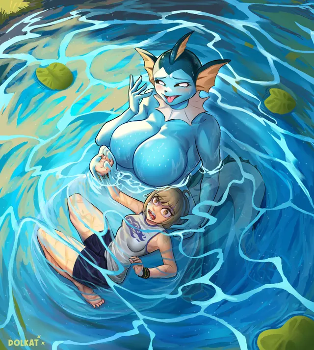 {Image} Underwater (Art by me) [Oral vore, pokemon]