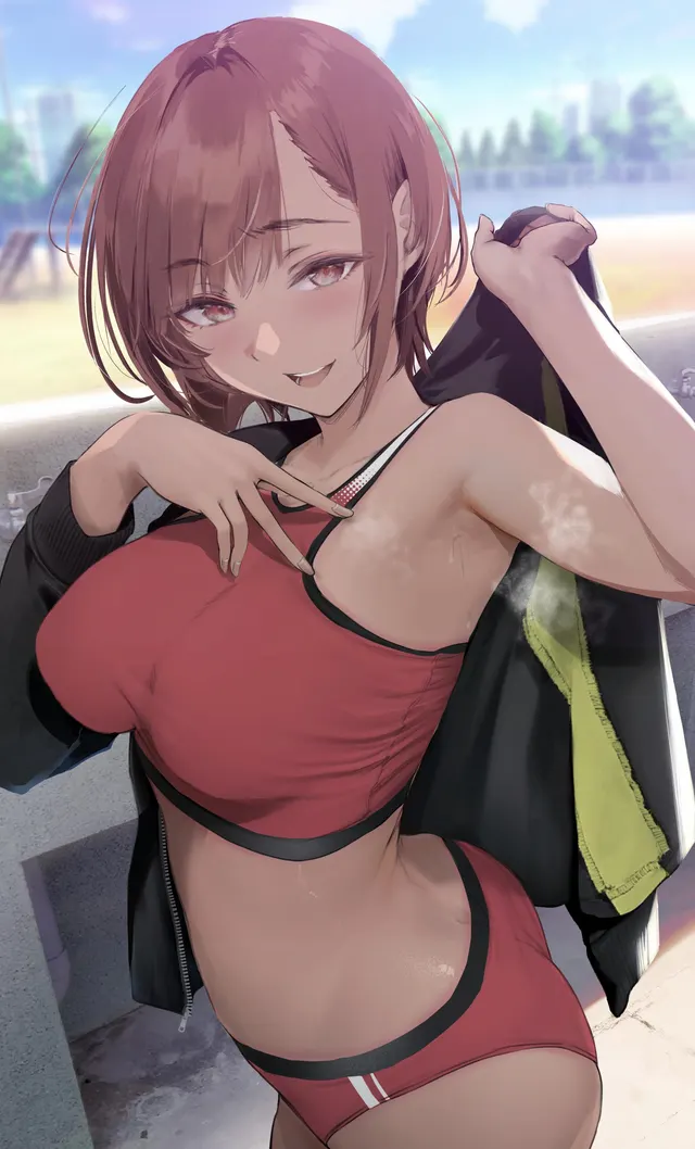 Sweaty armpussy after her jog