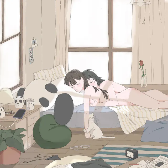 Just relaxing together after a great night (i love lesbian) [BanG Dream!]