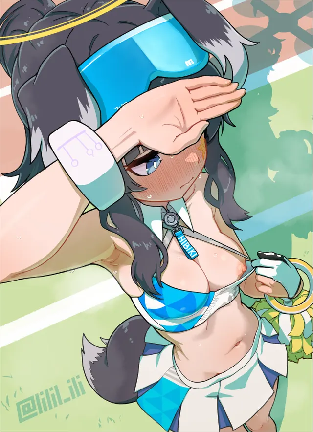 Shy nipple peek (special cat)