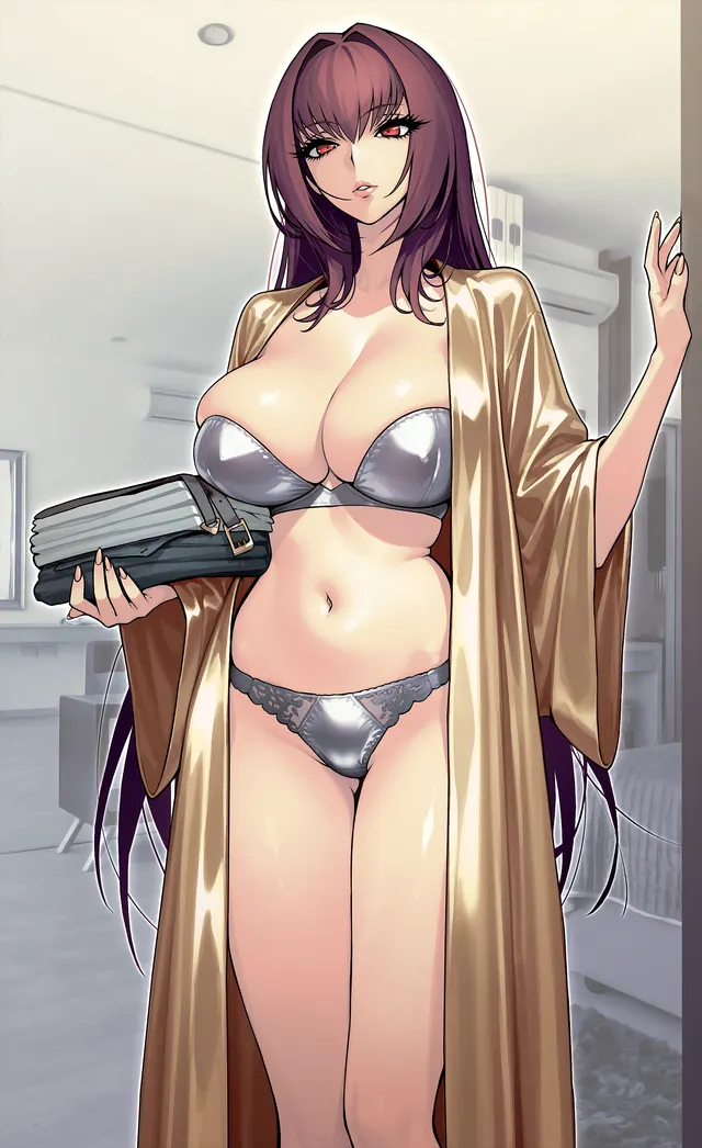 Scathach is performing a laundry work (フランク-兄さん / Rioliogiz)