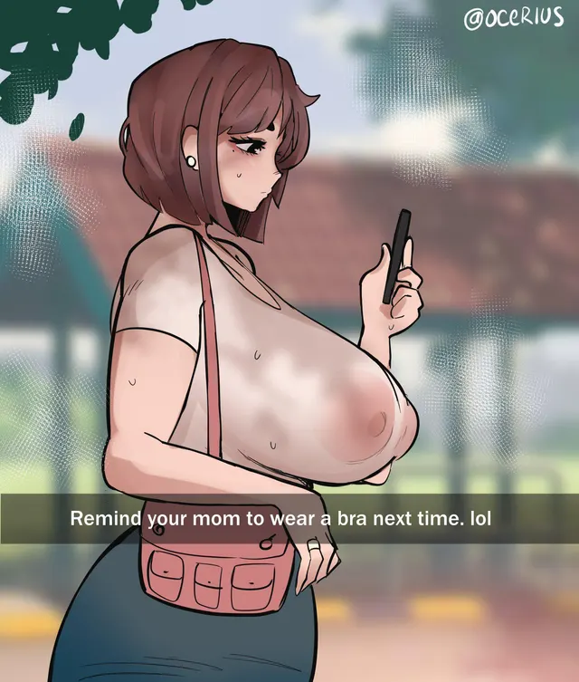 Mommy at the bus stop!