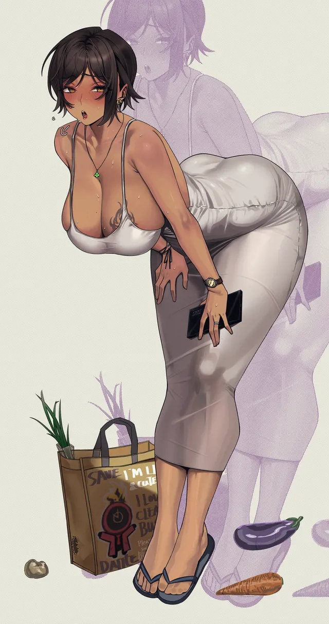 Tomboy Mommy Outis dropped her goodies!