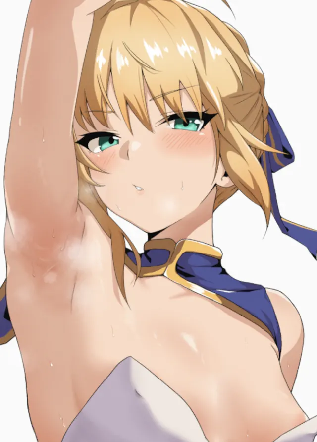 Come and sniff Saber's pits [Fate/stay night] (Neinlol)