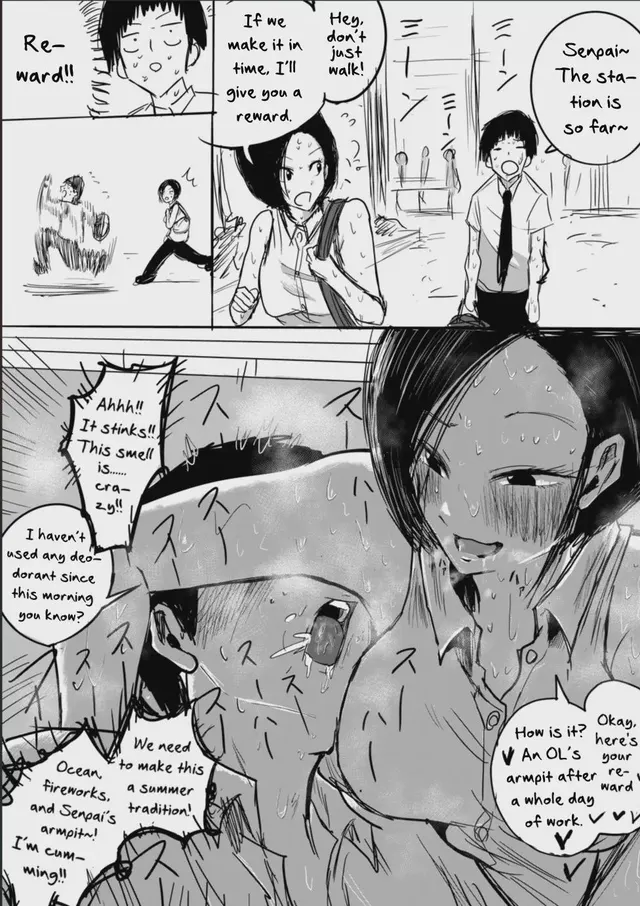 Senpai armpits after job really sweaty and delicious🥵😋