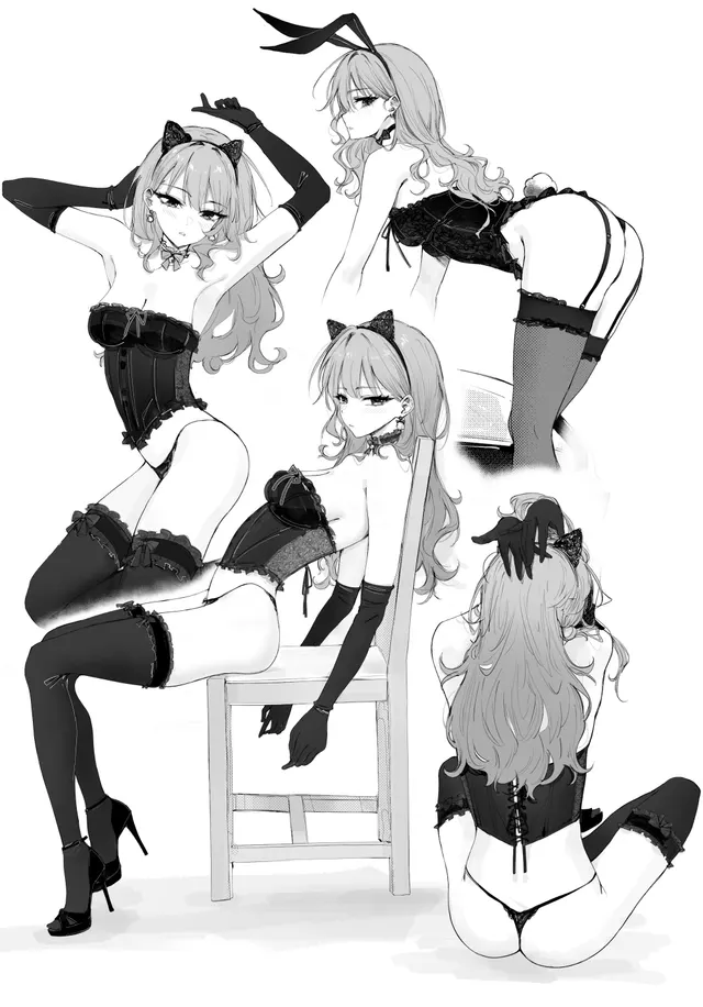 Stelle Posing in lingerie (Feint) [Honkai: Star Rail]