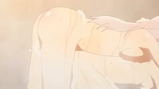 Chika and Kaguya trying to catch a soap. [Kaguya-sama: Love is War OVA]