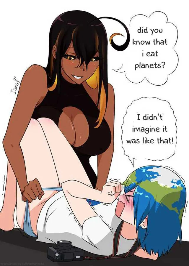 Earth-Chan travels a little too close to a balck hole..
