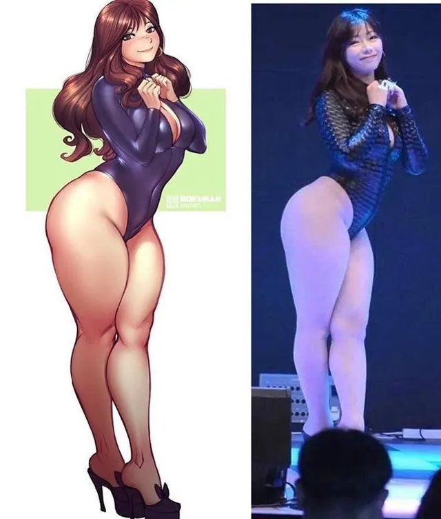 Who’s the artist or the girl on the right?