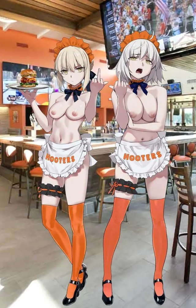 Salter x Jalter working at Hooters