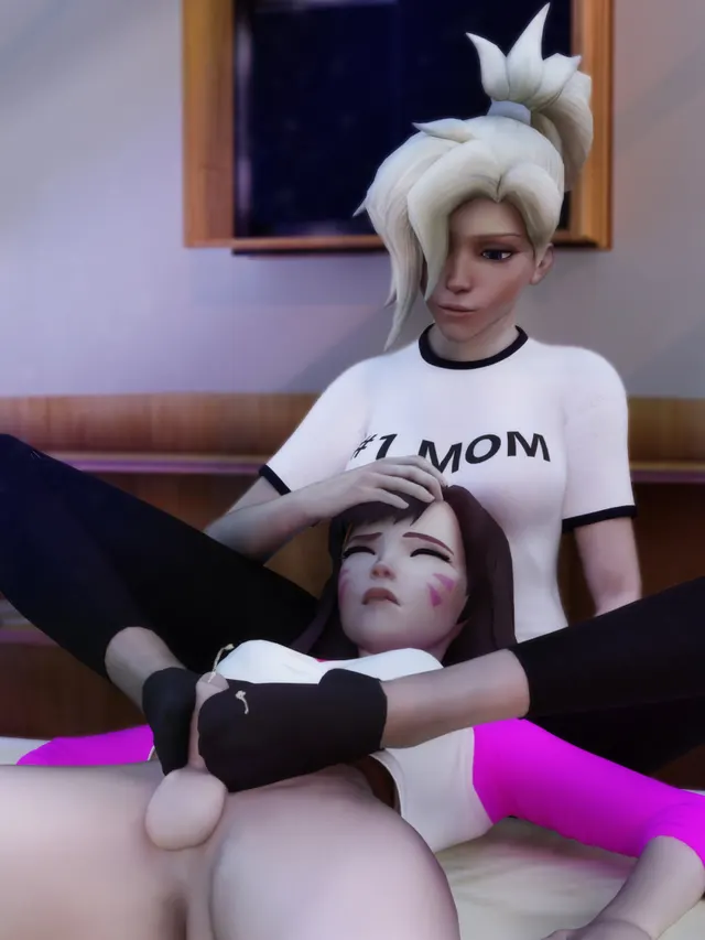 Mommy Mercy taking care of D.Va (Overwatch) [Dawadd]