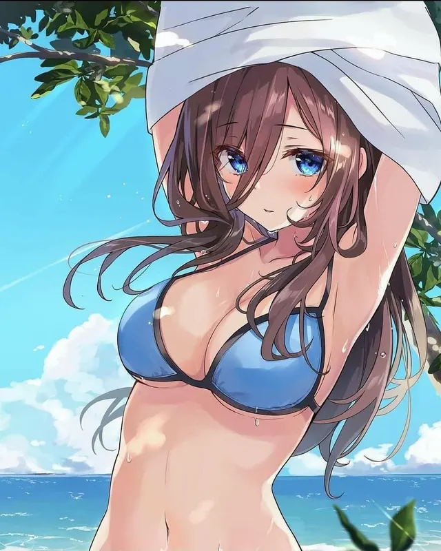 Miku going for a swim