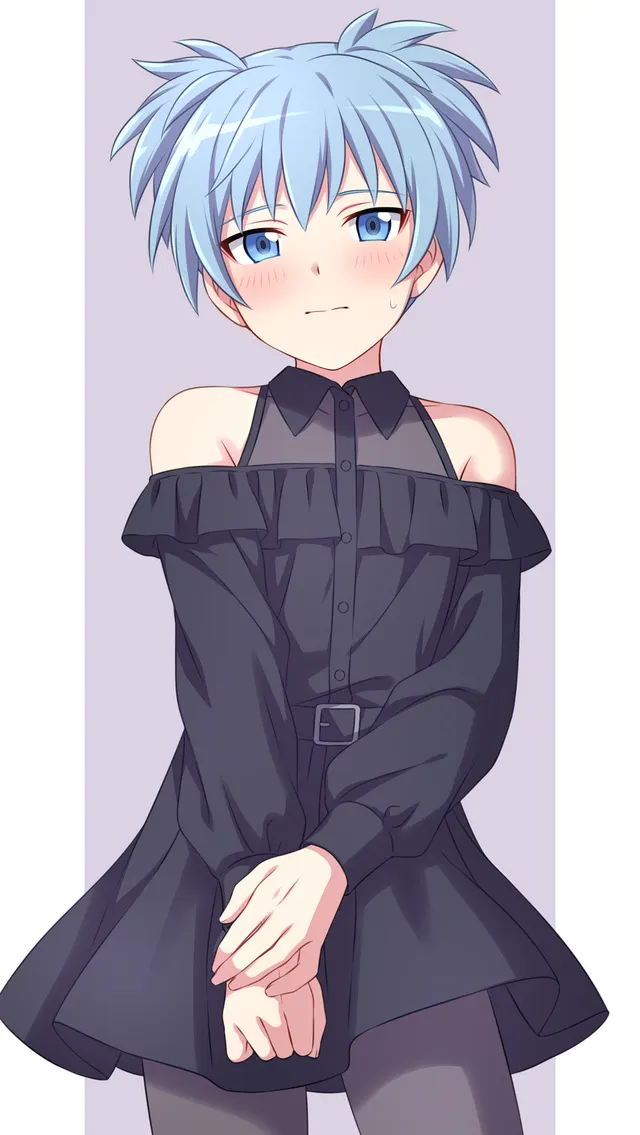 Nagisa always looks cute in a dress