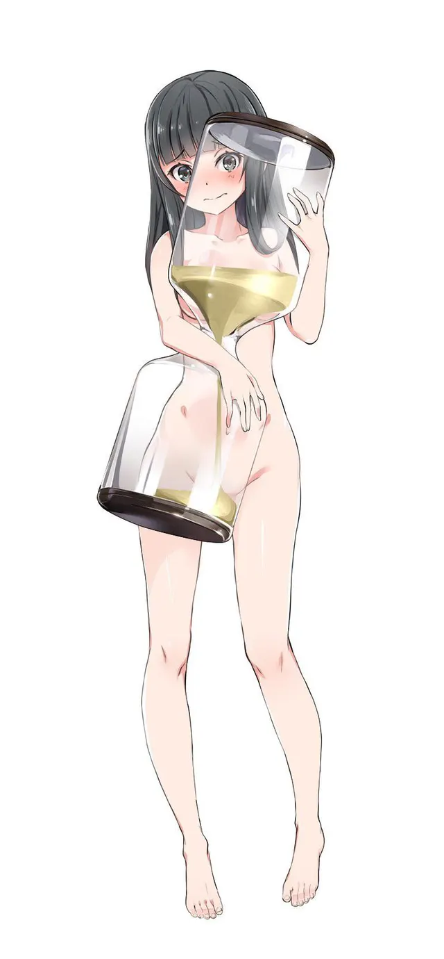 Covering up with a conveniently full hourglass