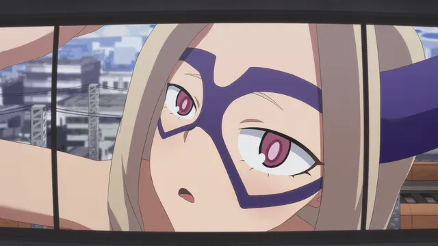 Mt. Lady giving the press what they want.