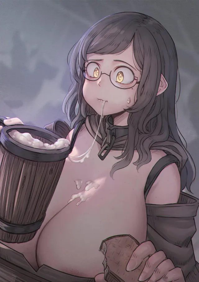 Ahhh ! thanks for my mug of bee- b-but it's not b-beer, I-I deserve b-better than this for my behavior, r-right .. ~ ?