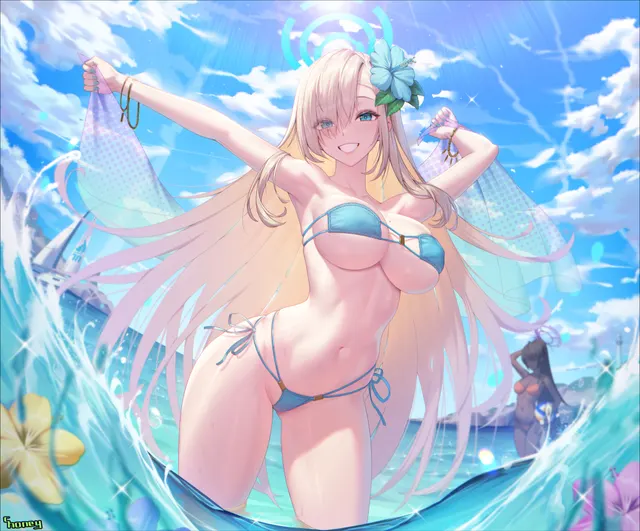 Bikini Asuna's massive oppai