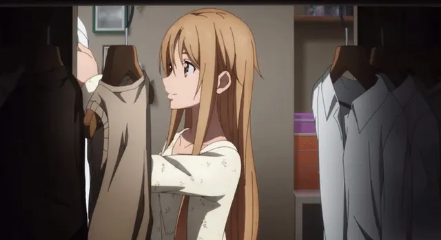 Asuna undressing