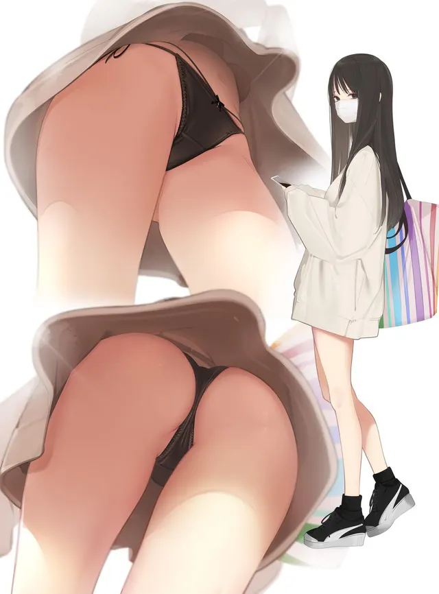 Low angle of a masked girl [Original]