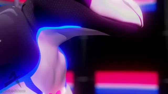 {Video} Slurpy swallow (by @artist-unknown/@Disregard6 on Twitter/Bluesky) [Swallowing, neck bulge, loop]