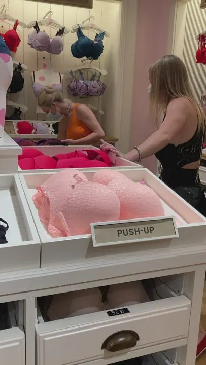 [x-post] (19F) One last one to share today! This was from a cool video we made one day, doing remote orgasms at the mall! I was controlling Sasha's vibe from my phone as she was cumming all over the mall. This one was in Victoria Secret. LOL [F]